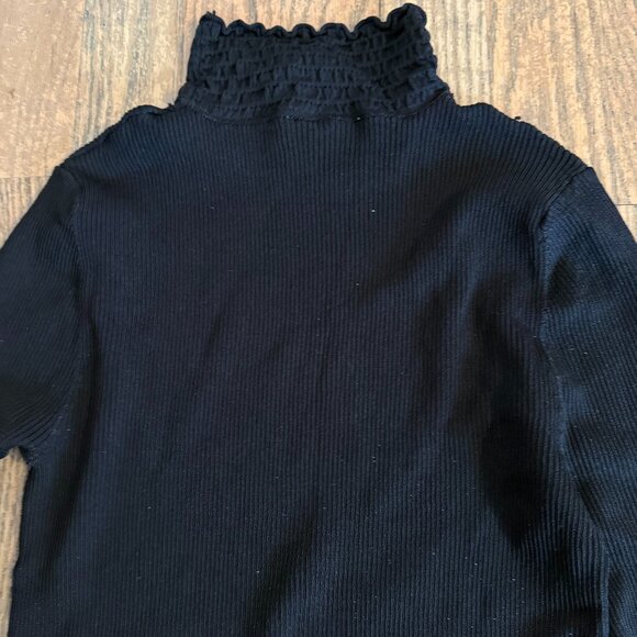 ZARA KNIT SWEATER TOP LONG SLEEVE M BLACK 9874 / 111 - Picture 8 of 8